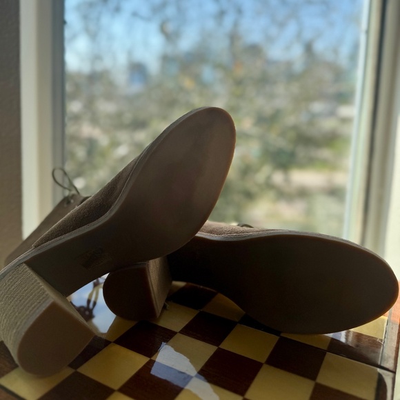 Jeffrey Campbell x Free People Minimal Lace Up Heels, tan suede leather, Sz. 8 - Picture 7 of 11